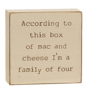 According To This Box Engraved Block 2 Asstd - The Fox Decor
